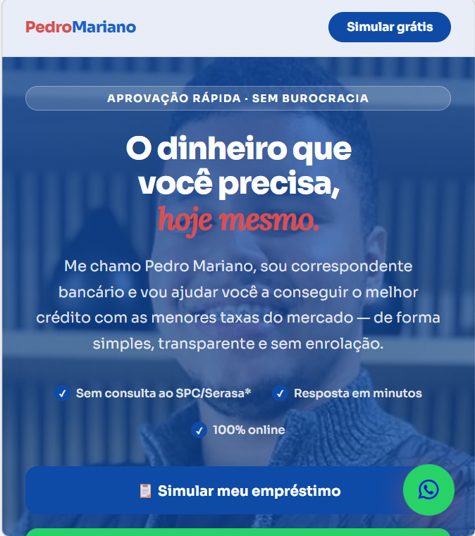 Sistema web Site Emprestimo